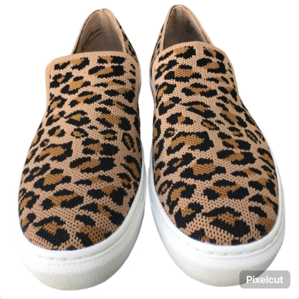 Steven by Steve Madden Kelsea Leopard Print Slip-On Sneakers Size 8.5